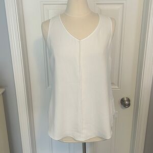 CAbi domino top style #3076 size medium Black and white cross back layered